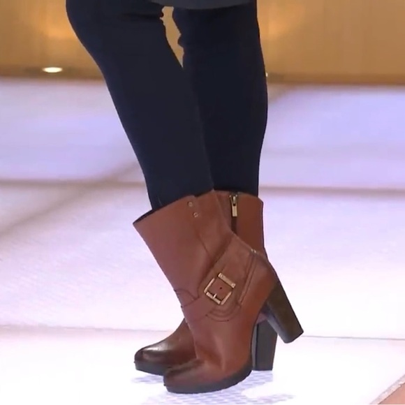 Clarks Artisan Lida Sayer Leather High Heel Mid Shaft Boots - Picture 10 of 10